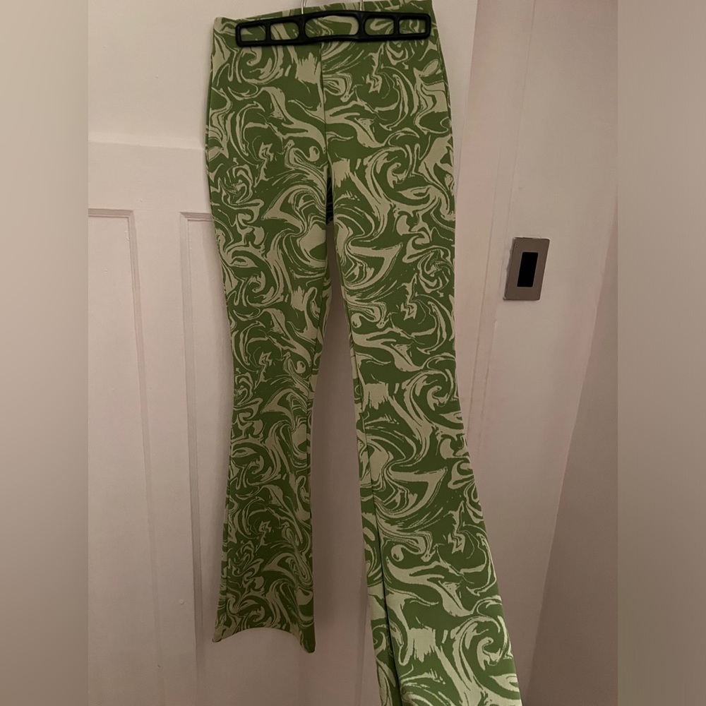 Zara flare printed pants NWOT